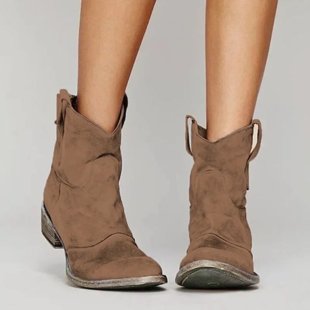 NEW Harper & Lane Suede Western Ankle Boots Brown Sz 6 🔥🔥 Concert Perfect!!